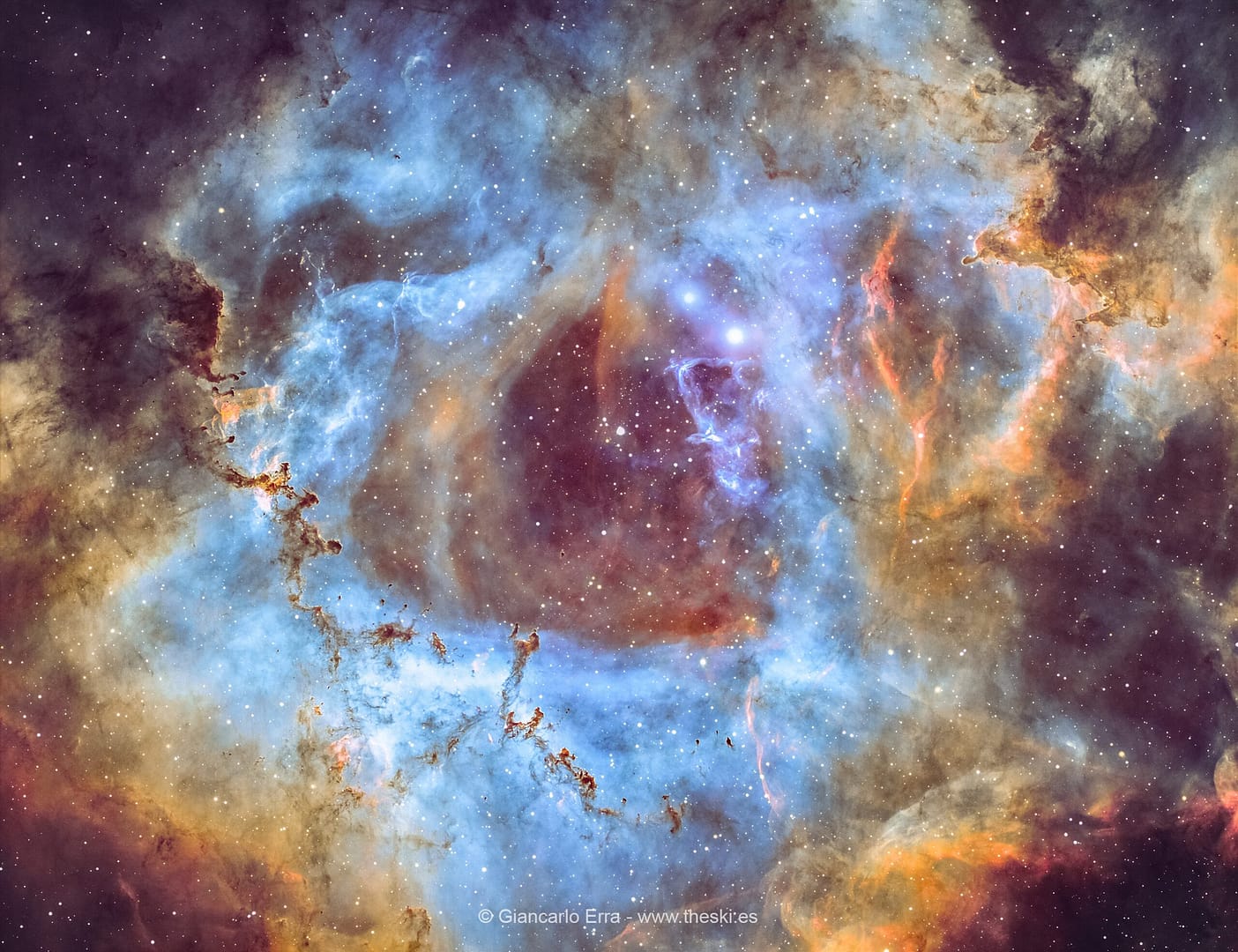 NGC2244 - Rosette Nebula – Hubble Palette