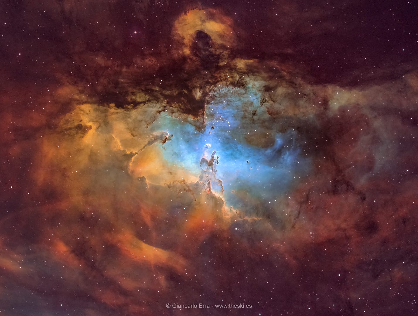M16 - Eagle Nebula (Pillars of Creation) – Hubble Palette