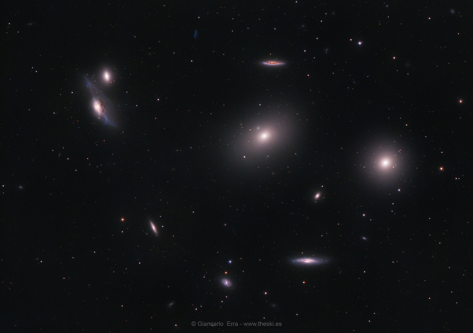 Markarian's Chain - Galaxies Cluster in Virgo